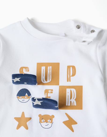Pyjama long à motif d'étoiles Blanc 3 - vertbaudet enfant 
