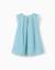 Robe sans manches en tulle à volants et fleurs Bleu clair 2 - vertbaudet enfant 