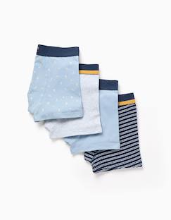 -Lot de 4 boxers unis/à imprimés