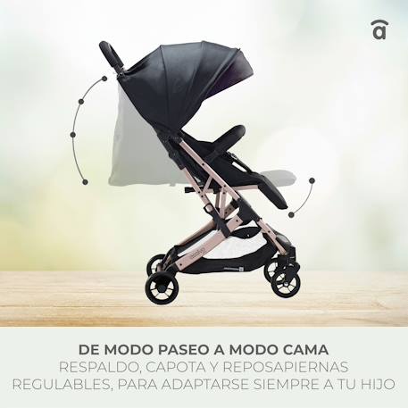 Poussette de voyage amsterdam Beige+Noir+Vert 5 - vertbaudet enfant 