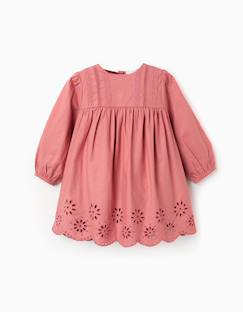 Bébé-Robe, jupe-Robe en popeline avec broderie anglaise
