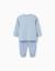 Pyjama long à rayures Bleu clair 2 - vertbaudet enfant 