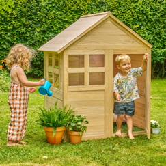 Maisonnette cabane enfant bouton d'or cottage bois fsc®  - vertbaudet enfant