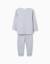 Pyjama côtelé à manches longues et rayures Gris 2 - vertbaudet enfant 