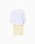 Pyjama à manches longues + bavoir en coton Blanc 2 - vertbaudet enfant 