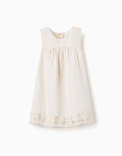Bébé-Robe, jupe-Robe sans manches évasée avec fleurs brodées