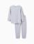Pyjama côtelé à manches longues et rayures Gris 1 - vertbaudet enfant 