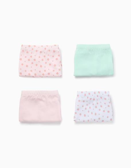 Fille-Lot de 4 boxers unis/à imprimés
