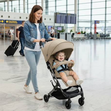 Poussette de voyage amsterdam Beige+Noir+Vert 2 - vertbaudet enfant 
