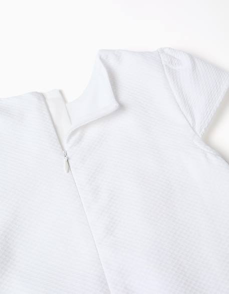 Robe en coton à effet ballon Blanc 3 - vertbaudet enfant 