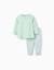 Pyjama long à rayures Vert clair 1 - vertbaudet enfant 