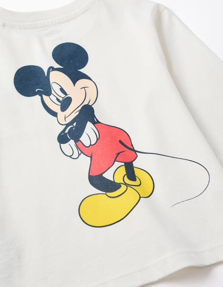 T-shirt en coton avec imprimés mickey Blanc 4 - vertbaudet enfant 