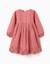 Robe en popeline à manches longues et broderie anglaise Rose 1 - vertbaudet enfant 