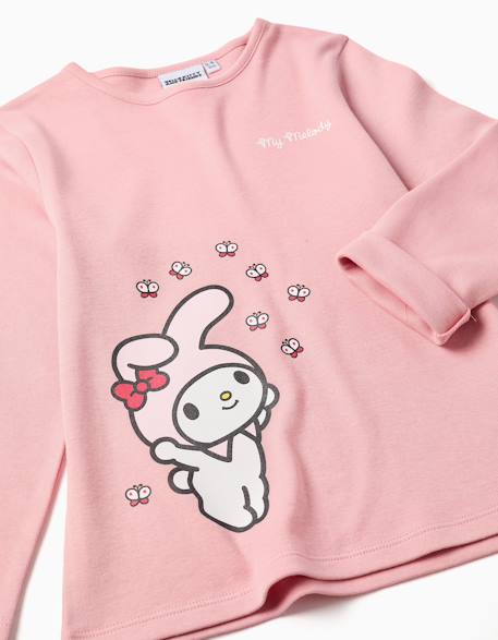 Pyjama en coton à manches longues et imprimé my melody Rose clair 3 - vertbaudet enfant 