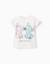 T-shirt en coton avec imprimé stitch et angel Blanc 1 - vertbaudet enfant 