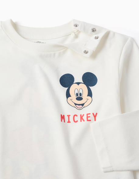T-shirt en coton avec imprimés mickey Blanc 3 - vertbaudet enfant 
