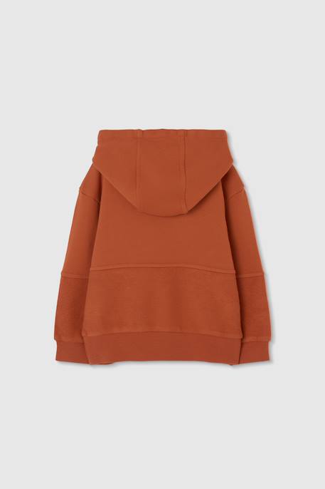 Sweat-shirt enfant en coton à capuche Marron 2 - vertbaudet enfant 