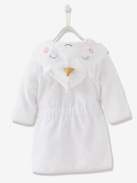 Peignoir de bain bébé personnalisable Licorne Oeko-Tex® blanc 2 - vertbaudet enfant 