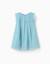Robe sans manches en tulle à volants et fleurs Bleu clair 1 - vertbaudet enfant 