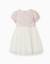 Robe bi-matière à manches courtes en tweed et maille Rose clair 2 - vertbaudet enfant 