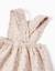 Robe salopette en velours côtelé à motif floral Gris clair 3 - vertbaudet enfant 