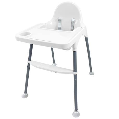 Chaise haute basic pro Blanc 1 - vertbaudet enfant 