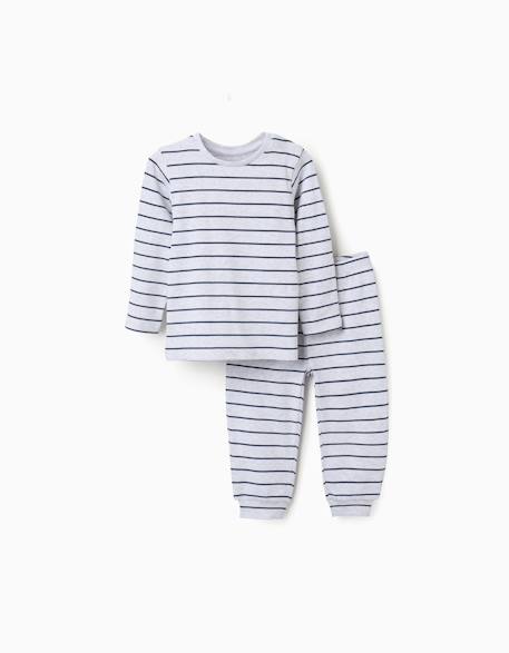 Bébé-Pyjama côtelé à manches longues et rayures