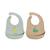 Bavoir lot de 2 Bleu et beige 1 - vertbaudet enfant 