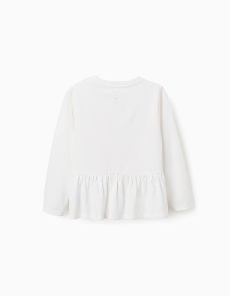 T-shirt en coton à manches longues et imprimé stitch et angel Blanc 2 - vertbaudet enfant 