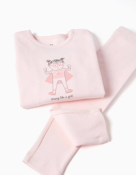 Pyjama à manches longues et imprimé Rose clair 4 - vertbaudet enfant 
