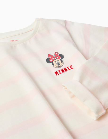 T-shirt rayé à manches longues et imprimé minnie Rose clair 3 - vertbaudet enfant 