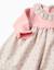 Robe bi-matière à motif floral Rose clair 4 - vertbaudet enfant 