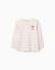 T-shirt rayé à manches longues et imprimé minnie Rose clair 1 - vertbaudet enfant 