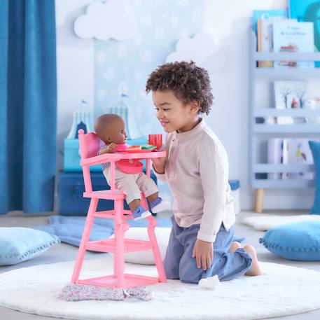 Chaise haute rose pour poupon 36 et 42 cm Multicolore 2 - vertbaudet enfant 