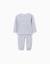 Pyjama côtelé à manches longues et rayures Gris 2 - vertbaudet enfant 