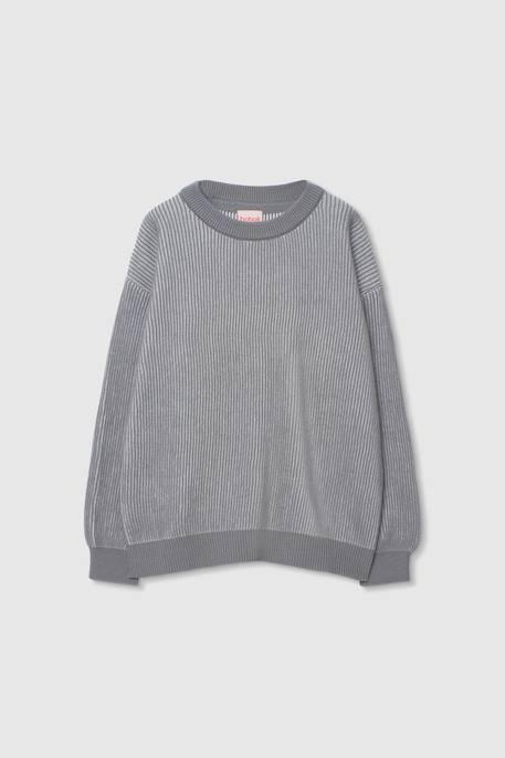 Pull en coton pour enfant Gris 1 - vertbaudet enfant 