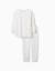Pyjama à manches longues et motif fleurs et étoiles Blanc 1 - vertbaudet enfant 