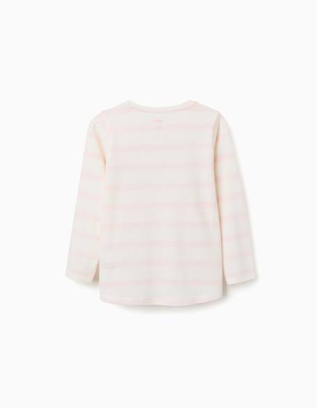 T-shirt rayé à manches longues et imprimé minnie Rose clair 2 - vertbaudet enfant 