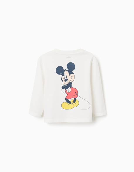 T-shirt en coton avec imprimés mickey Blanc 2 - vertbaudet enfant 
