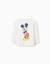 T-shirt en coton avec imprimés mickey Blanc 2 - vertbaudet enfant 