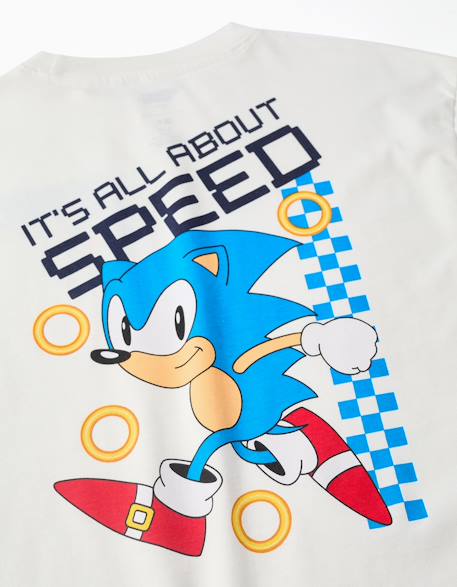 T-shirt en coton à manches longues et imprimés sonic Blanc 4 - vertbaudet enfant 