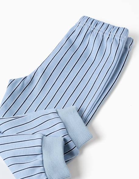 Pyjama long à rayures Bleu clair 4 - vertbaudet enfant 