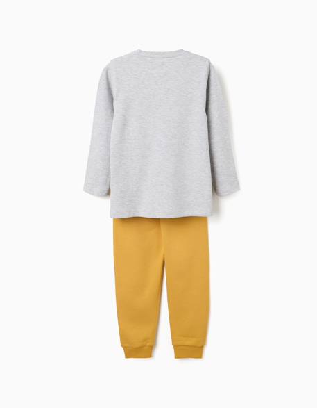 Pyjama en coton à manches longues et imprimé nap ninja Gris clair 2 - vertbaudet enfant 