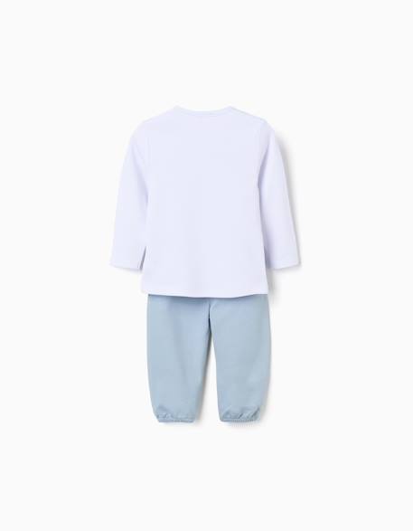 Pyjama à manches longues + bavoir en coton Blanc 2 - vertbaudet enfant 