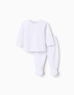 Bébé-Pyjama, surpyjama-Ensemble en velours de pull + pantalon à pieds