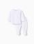Ensemble en velours de pull + pantalon à pieds Blanc 1 - vertbaudet enfant 