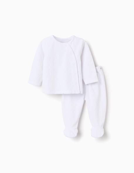 Bébé-Ensemble en velours de pull + pantalon à pieds