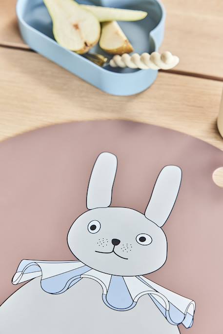 Set de table en sillicone Blanc+Rose 7 - vertbaudet enfant 