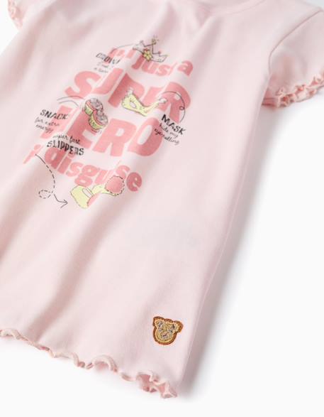 Pyjama en coton avec imprimé superhero Rose clair 3 - vertbaudet enfant 
