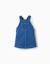 Robe salopette en jean avec poche à l'avant Bleu clair 1 - vertbaudet enfant 